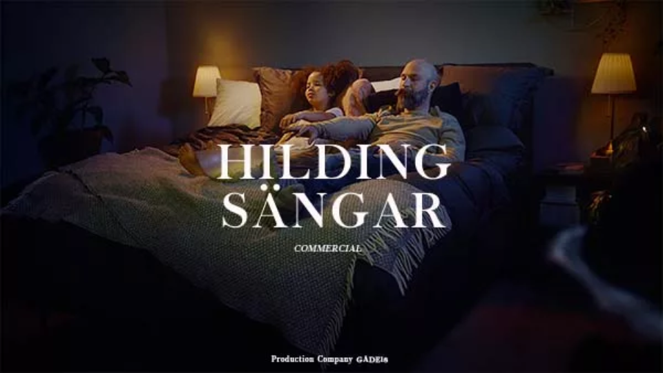 Reklamfilm för Hilding sängar av produktionsbolag gade18 Malmö